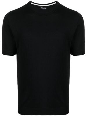 Cenere GB short-sleeve knitted top - Black