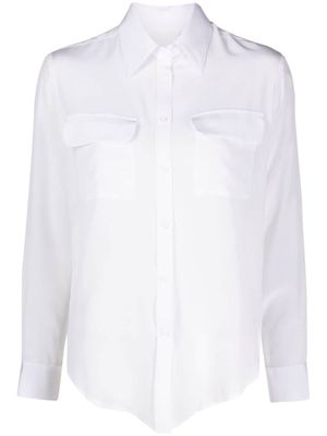 Cenere GB silk flap-pockets shirt - White