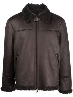 Cenere GB spread-collar wool jacket - Grey