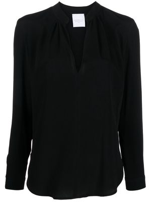 Cenere GB V-neck long-sleeve blouse - Black