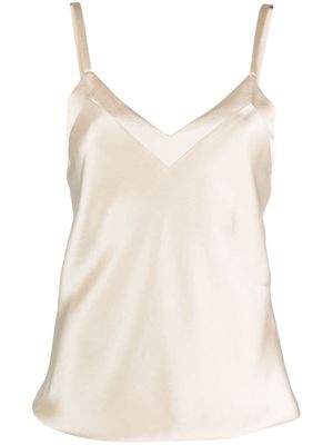 Cenere GB V-neck satin camisole - Neutrals