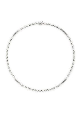 Cento 18K-White-Gold & 7 TCW Diamond Necklace