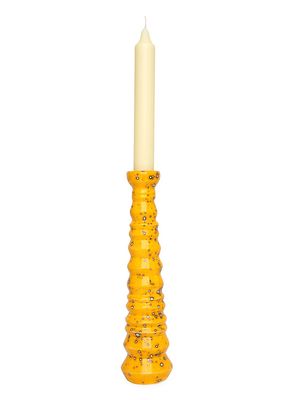 Ceramic Candle Holder - Yellow - Yellow