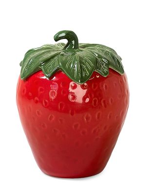 Ceramic Strawberry Candle - Red - Red