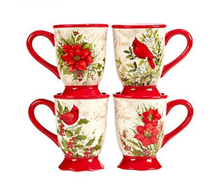 Certified International Set of Four Winters Med ley Mugs