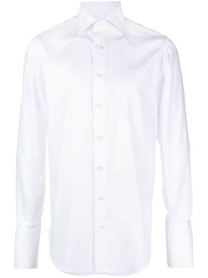 Cesare Attolini Mike long-sleeved cotton shirt - White