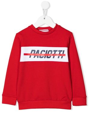 Cesare Paciotti 4Us Kids logo-print long-sleeve sweatshirt - Red