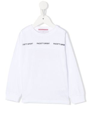 CESARE PACIOTTI 4US KIDS logo-print long-sleeve sweatshirt - White