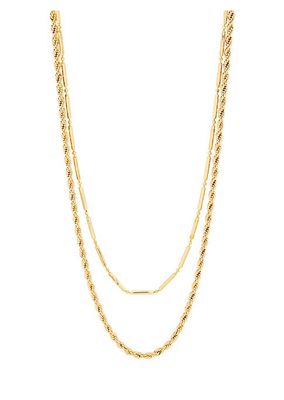 C'est La Vie Milo Celine 18K Gold-Plate 2-Piece Necklace Set
