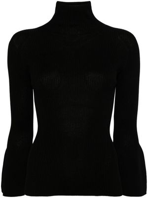 CFCL bell-sleeve ribbed top - Black
