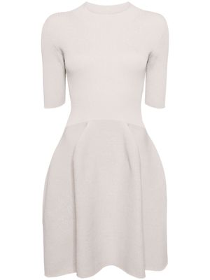 CFCL draped-detail crew-neck dress - Grey