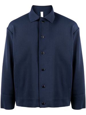CFCL fine-ribbed button-up shirt jacket - Blue