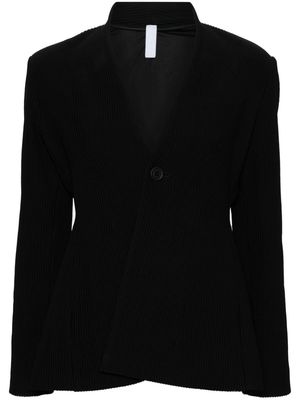 CFCL Hypha collarless textured blazer - Black