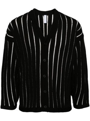 CFCL Louver rib-knit cardigan - Black