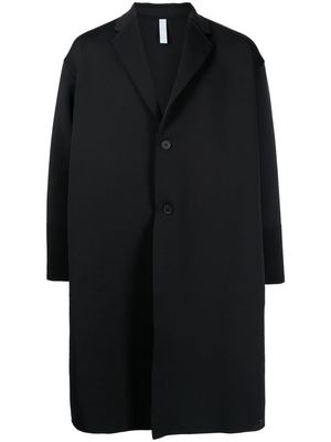 CFCL pintuck notched-collar single-breasted coat - Black