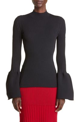CFCL Pottery Bell Cuff Rib Sweater in Black