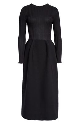 CFCL Pottery Dress 2 Long Sleeve Fit & Flare Dress in Black