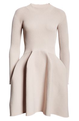 CFCL Pottery Long Sleeve Minidress in Beige