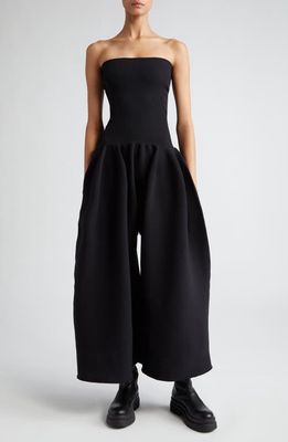 CFCL Pottery Strapless Knit Jumpsuit in Black