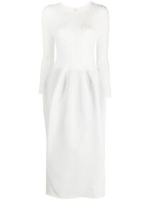 CFCL Pottery voluminous-skirt midi dress - White