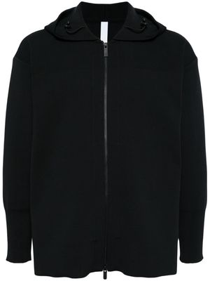 CFCL recycled polyester zipped hooded jacket - Black