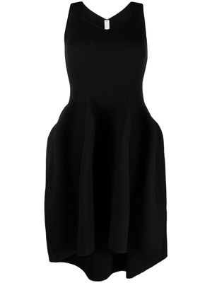 CFCL ribbed-knit flared-skirt minidress - Black