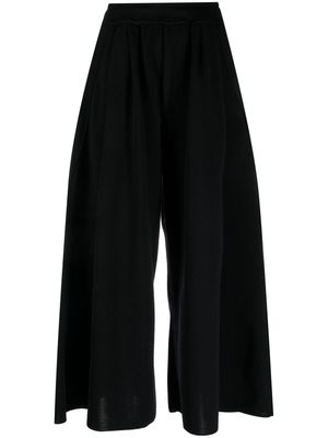 CFCL ribbed-knit wide-leg trousers - Black