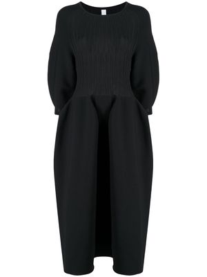 CFCL round-neck ribbed midi dress - Black