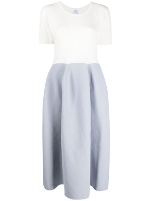 CFCL short-sleeve ribbed midi dress - White