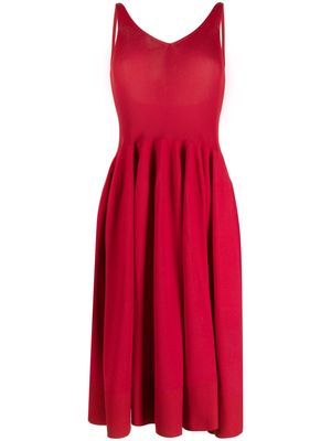 CFCL sleeveless pleated midi dress - Red