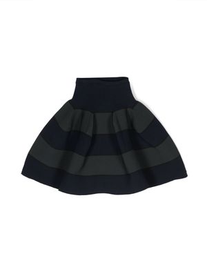 CFCL stripe-pattern high-waist skirt - Blue
