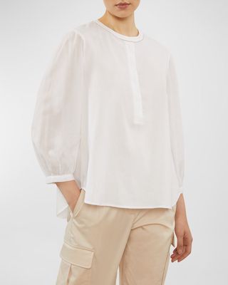 Chain-Embellished Cotton Shirt