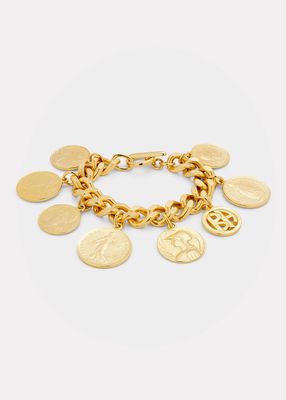 Chain-Link Coin Drop Bracelet