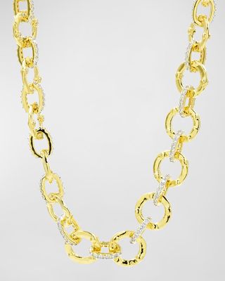 Chain Link Necklace with Gold Plating