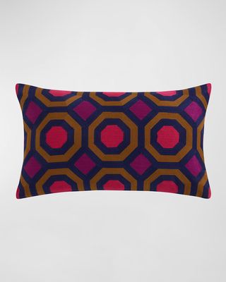 Chainstitch Geos Decorative Pillow, Magic Grid