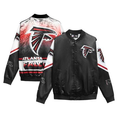Chalk Line Men's Black Atlanta Falcons Fanimation Satin Full-Snap Jacket