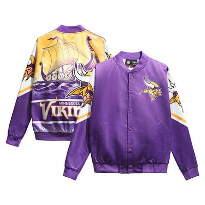 Chalk Line Men's Purple Minnesota Vikings Fanimation Satin Full-Snap Jacket