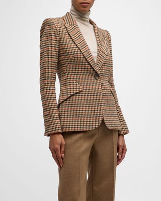 Chamberlain Houndstooth Single-Breasted Blazer