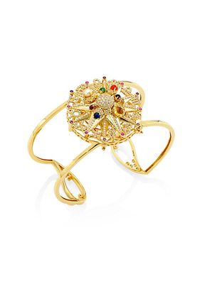 Chameleon 18K Yellow Gold, Multi-Stone & 1.66 TCW Diamond Cuff