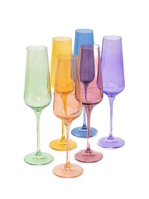 Champagne Flute 6-Piece Set - Mixed - Mixed