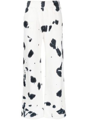 Champion cow-print wide-leg trousers - Neutrals
