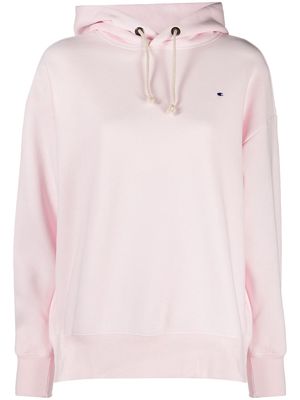 Champion embroidered-logo cotton hoodie - Pink