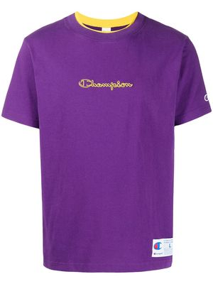 Champion embroidered-logo T-shirt - Purple
