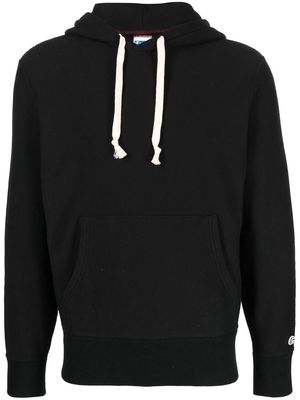 Champion logo-patch cotton hoodie - Black