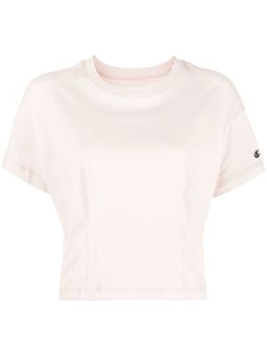 Champion logo-patch cotton T-Shirt - Pink