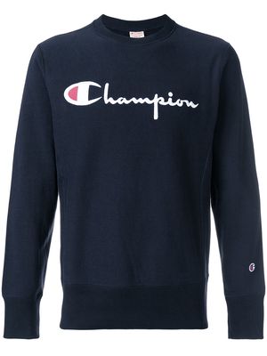 Champion logo patch sweatshirt - Blue