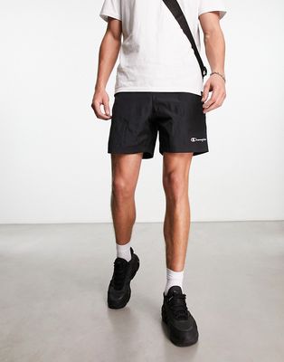 Champion nylon warm up shorts in black