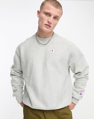 Champion Reverse Weave crew neck sweatshirt in gray