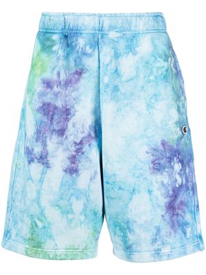 Champion tie-dye print track shorts - Blue
