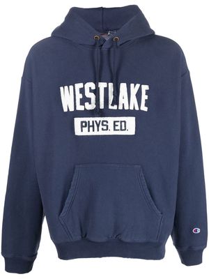 Champion Westlake-print hoodie - Blue